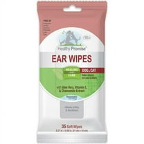 Four Paws Products 100545207 Healthy Promise Ear Wipes for Dogs & Cats - 35 Count