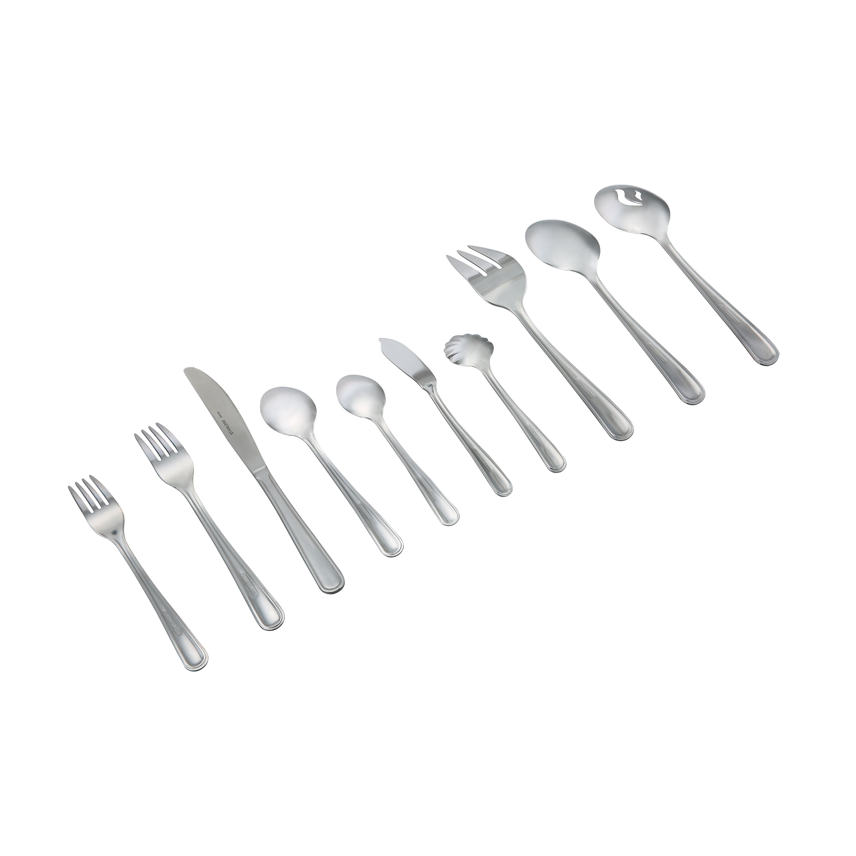 Mainstays Pearson 45 Pice Stainless Steel Flatware Set, Silver Tableware
