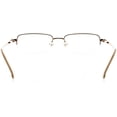 thumbnail image 4 of Unisex Optical Eyewear - Rectangle Shape, Metal Half Rim, Matte Bronze, 4 of 4