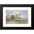 thumbnail image 2 of Johan Barthold Jongkind 18x13 Black Modern Framed Museum Art Print Titled - Wind Mill at Antwerp (1866), 2 of 5