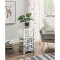 thumbnail image 5 of Acme Furniture 97956 Accent Table, Clear Glass, Mirrored & Faux Diamonds, 5 of 5