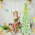 thumbnail image 4 of 5Ft Artificial Easter Tree With String Lights, Pop-Up Design, Pvc & Metal Construction, Sturdy Stand For Stability, Tabletop Decor With Festive Elements, Easy, 4 of 6