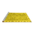 thumbnail image 2 of Ahgly Company Machine Washable Indoor Round Oriental Yellow Traditional Area Rugs, 6' Round, 2 of 4