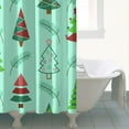 thumbnail image 4 of Christmas Shower Curtain for Bathroom Merry Christmas Shower Curtains Waterproof Funny Bath Curtain Hooks Included,72x72Inch, 4 of 5