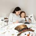 thumbnail image 5 of Castle Fairy Teenagers Christmas Snowman 7-Piece Twin Bedding Sets,Winter Snowflakes Bedding Comforter Set,Happy New Year Breathable Sheet Sets,Breathable Home Decor, 5 of 9
