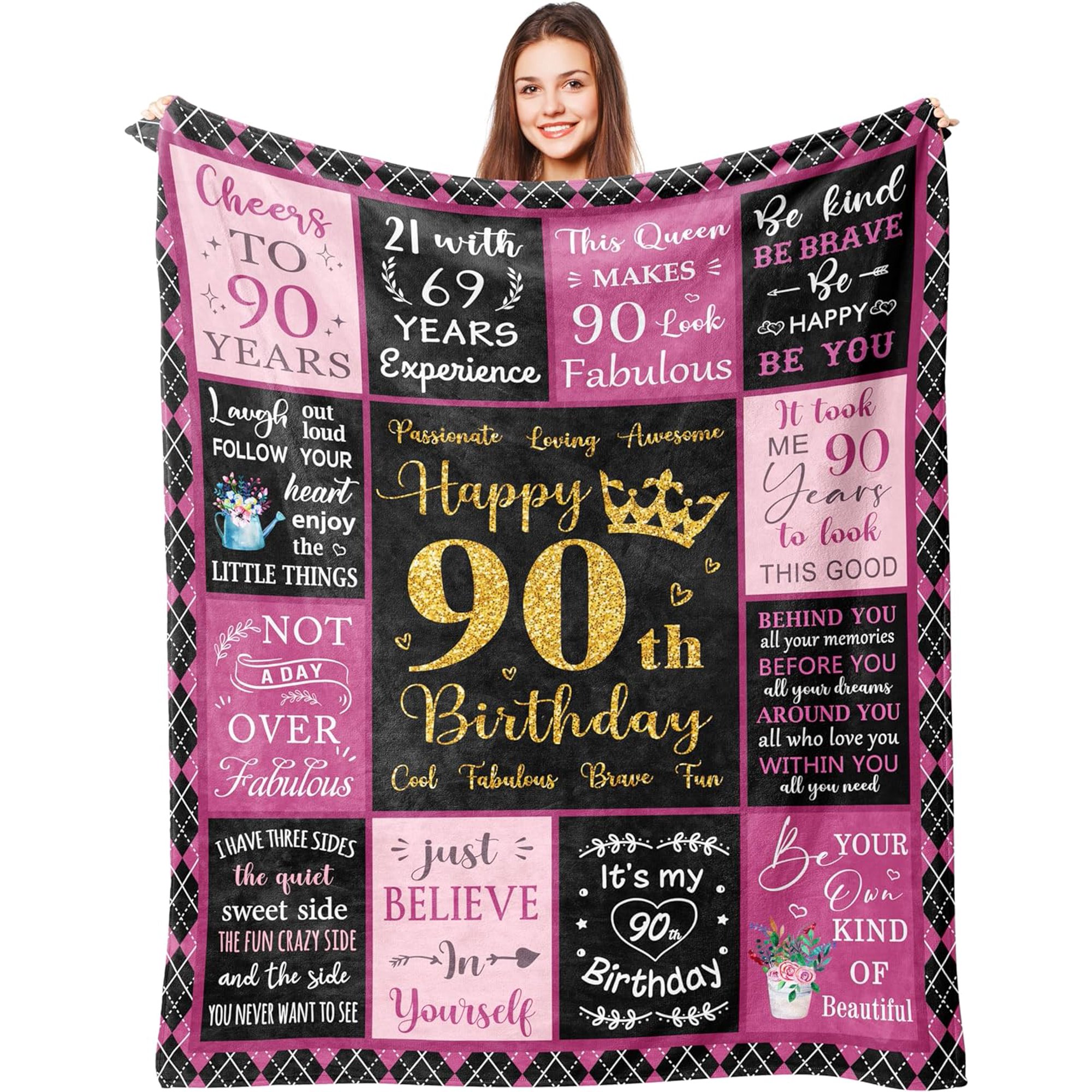 90th Birthday Gifts for Women Best Gifts for 90 Year Old Woman Gifts for 90 Year Old Woman 90 Year Old Birthday Gifts for Women 90th Birthday Gift Ideas 90th Birthday Blanket 50 X 60