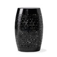 thumbnail image 5 of 12" Side Table, Cylindrical End Table with Hollow Pattern, Minimalism Living Room Side Table, Modern Nightstand, Chairside Table for Living Space, 5 of 9