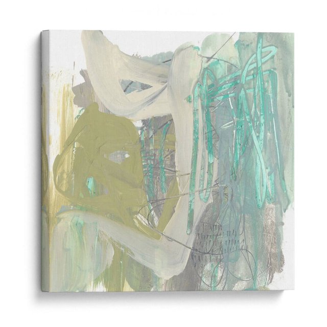 Cuadro decorativo - Marks De Seafoam Ii, Jennifer Goldberger 80x80 Canvas Lab abstracción, arte abstracto, abstracto