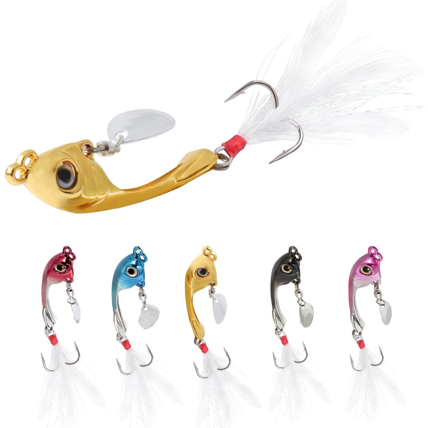 Sougayilang Jigs Fishing Lures Sinking Metal Spoons Micro Jigging Bait