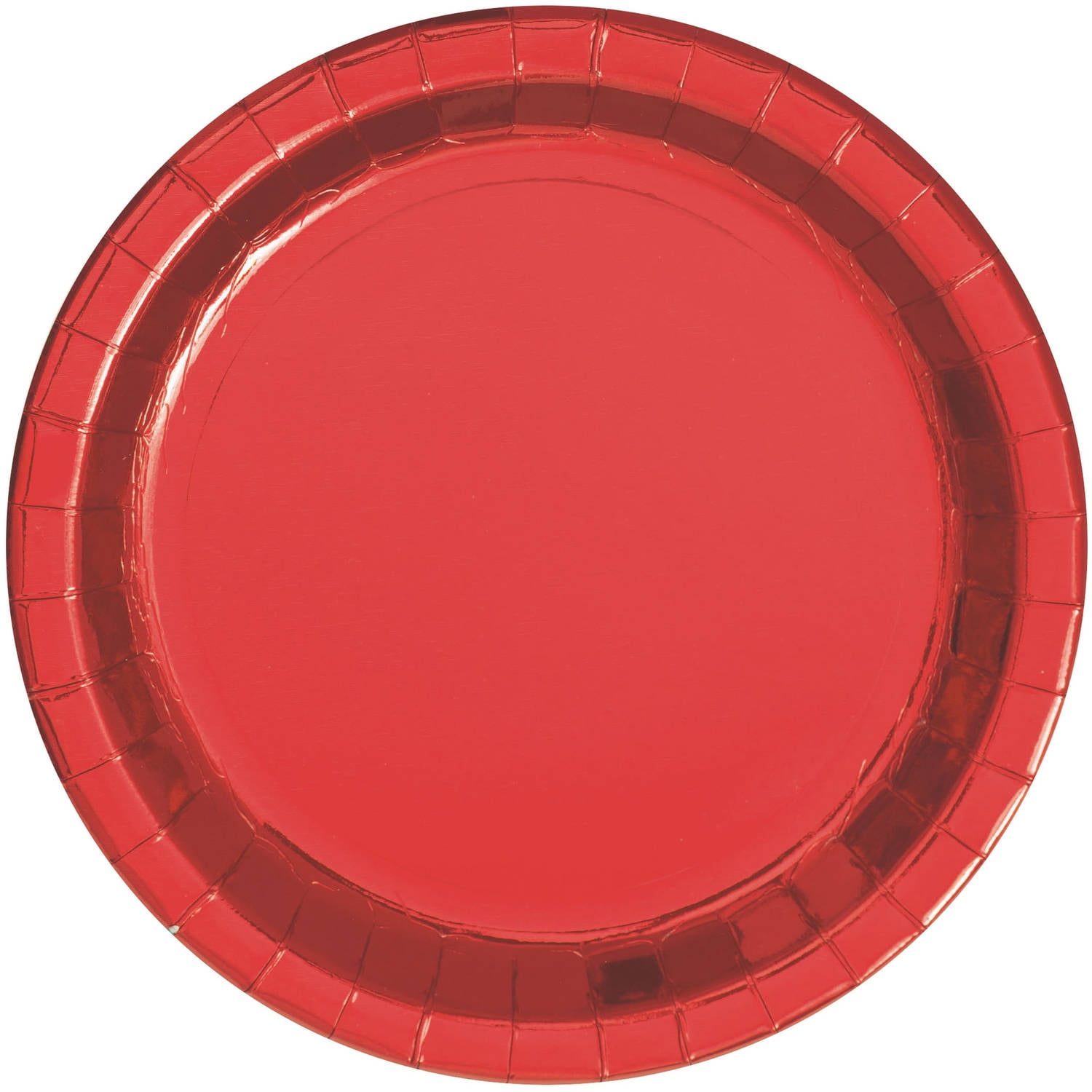 Red Foil Paper Plates, 7 in, 8ct