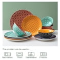 thumbnail image 4 of DOWAN 6 to 10 inchCeramic Dinnerware Sets, Sets Of 12, Mix-Match Pattern, 4 of 7