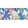 thumbnail image 3 of Coolnut Palm Tree Kitchen Curtains UV Protected Tier Curtains 2 Panels Kitchen Tiers Half Window Curtains for Guest Room Bathroom Laundry Room Basement, 36 x 27 Inch Home Decor, 3 of 7