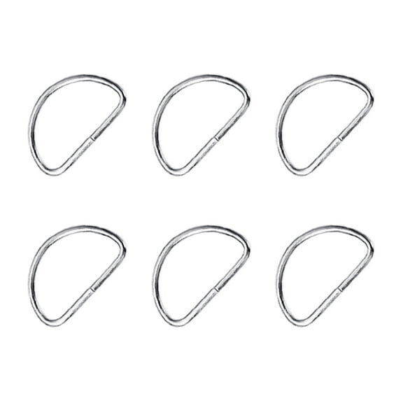 20PCS Metal D Ring Buckle D Ring for Luggage Clothes Bags Ring Hand DIY Accessories ( Silver )