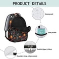 thumbnail image 4 of Basketball and Hoop Black Pattern Backpack for School, Cute School Bag with Adjustable Shoulder Straps and Padded Back, 15.3"x11"x7.1", 4 of 5
