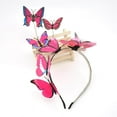 thumbnail image 2 of 1 Pcs Handmade Spring Butterfly Headband Bridal Flower Crown Ladies Costume Delicate Wedding Hair Accessories, 2 of 6
