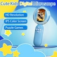 thumbnail image 3 of Microscope Small Microscope Portable 1MP 4X Digital Zoom 2in IPS Screen Microscope Smart Science Toy for Students, 3 of 7