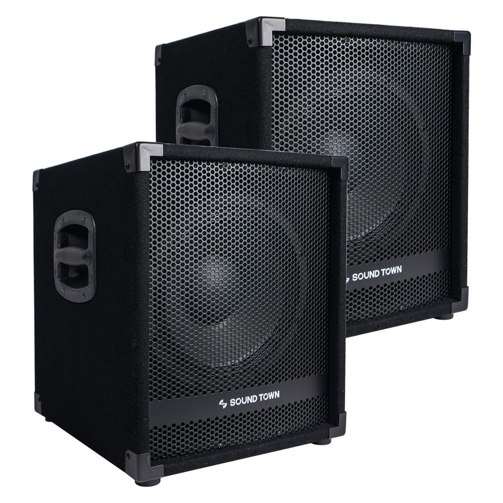 Sound Town 2Pack 12” 1400 Watts Powered PA DJ Subwoofers with 3” Voice