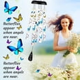 thumbnail image 2 of Memorial Wind Chimes Sympathy Gift - Windchimes in Loving Memory of Loved One, Bereavement Gifts for Loss of Mom/Dad, Condolences Grief Remembrance Funeral Grieving, Butterfly, 2 of 6