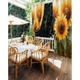 thumbnail image 5 of nqOlkjepod Outdoor Curtains for Patio Waterproof, Sunflowers Outdoor Privacy Panels Grommet, Abstract Oil Painting Floral Leaf Plant Blackout Outside Curtains for Porch/Cabana 54"x95", 1 Panel, 5 of 8