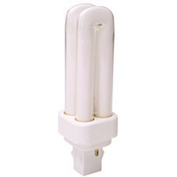 DUAL TUBE COMPACT FLUORESCENT LAMP, 13 WATTS, 3500K, 82 CRI, GX232