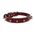 thumbnail image 1 of collar ajustable de cuero con tachuelas para mascotas - Collar antimordeduras S, 1 of 5