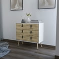 thumbnail image 5 of Newboti Furniture Kimball 3-drawer Dresser, Modern Chic Storage with Wooden Legs 48170, 5 of 7