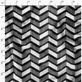 thumbnail image 3 of Soimoi Chevron Print, Silk Fabric, Decor Sewing Fabric by The Yard 42 Inch Wide,Decorative Fabric for Shirts Suits Ties, Black, 3 of 6