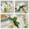 thumbnail image 5 of ORDDIART 1Pcs Bridal Bouquet Artificial Flower Arrangements White Round Silk Cloth Plastic Table Centerpiece, 5 of 8