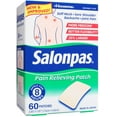 thumbnail image 2 of 3 Pack Salonpas Pain Relieving Patches, Works For 8 Hours 60 Per Box (180 Total), 2 of 2
