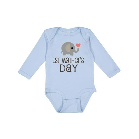 Inktastic 1st Mothers Day Boys or Girls Long Sleeve Baby Bodysuit
