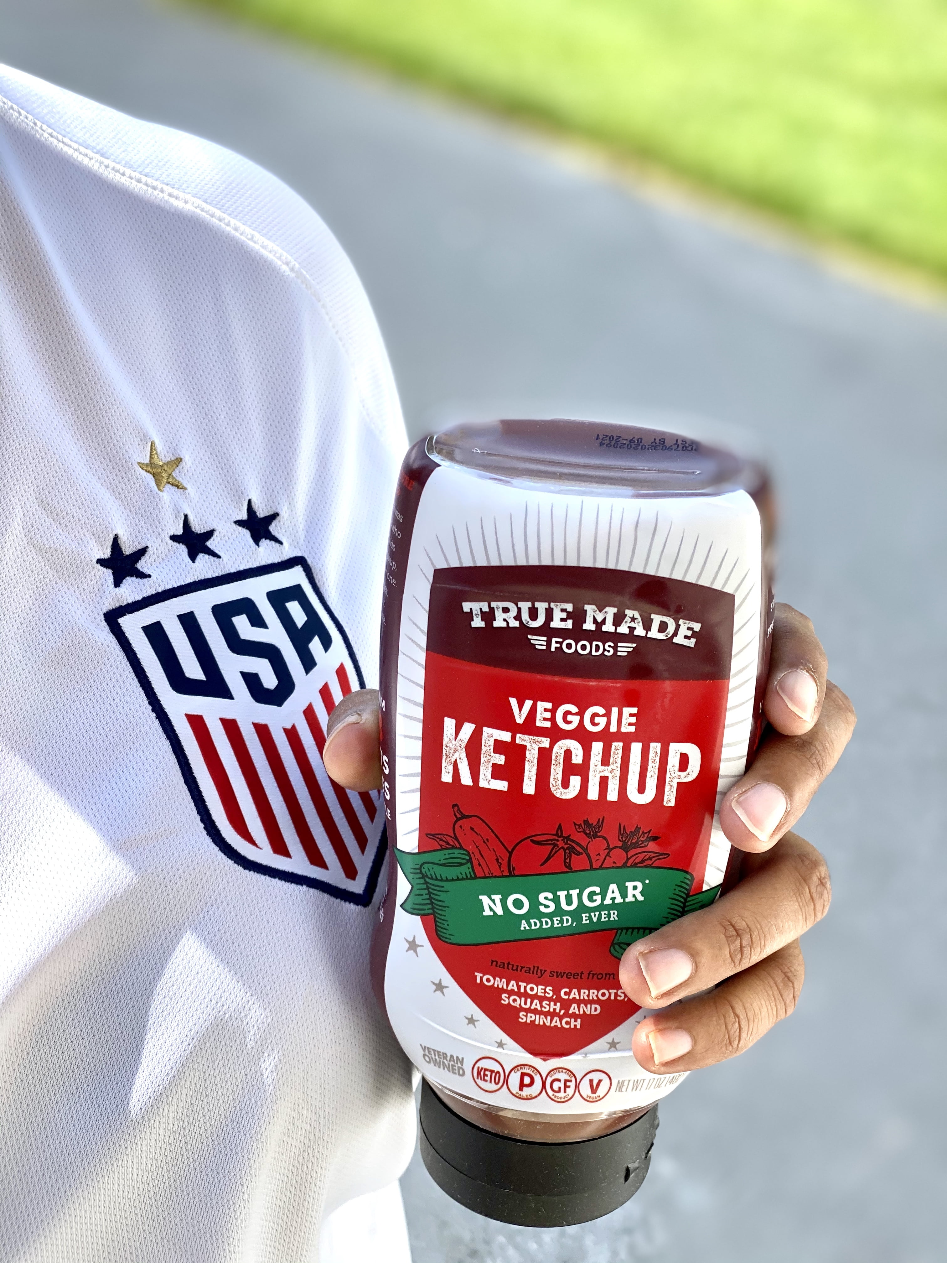 (4 pack) True Made Foods No Sugar Added Veggie Ketchup, 17 oz