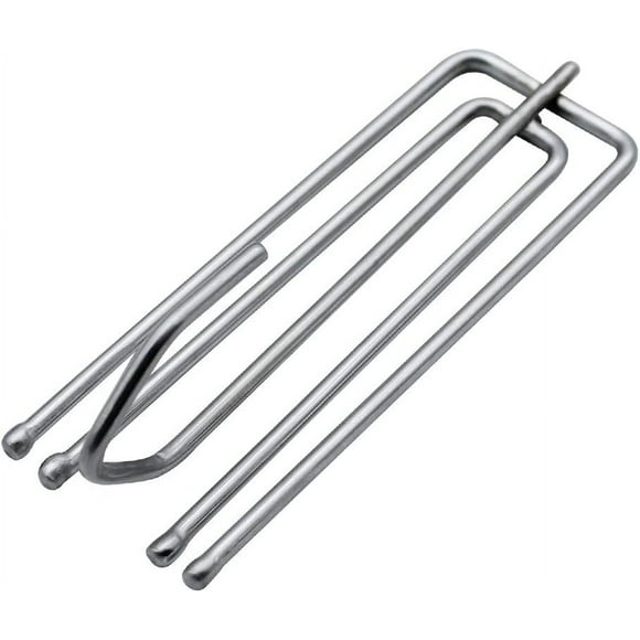 Curtain Stylist's Secret, Pinch Pleat Clips for Elegant Drapes, Easy Installation, Suitable for Heavy Curtains and Door Curtains (Silver Tone, 25-Pack)
