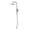 Chrome, variant on Aquarius 8-in Rain Showerhead Shower System with Pivoting Shower Arm and Magnetic Handshower Holder Chrome