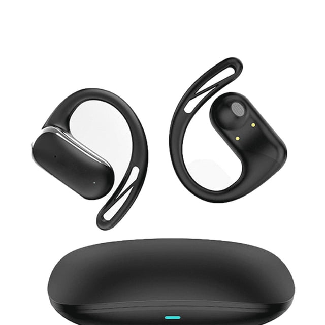 Auriculares de Traducción Bluetooth con Montaje en la Oreja, Abiertos, para 144 Idiomas, Color Negro