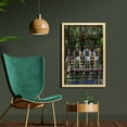 thumbnail image 2 of Shutters Wall Art with Frame, Wooden House with Shutter at Windows Fence Flower Trees Blooms Dream Art, Printed Fabric Poster for Bathroom Living Room, 23" x 35", Red Green Brown, by Ambesonne, 2 of 2