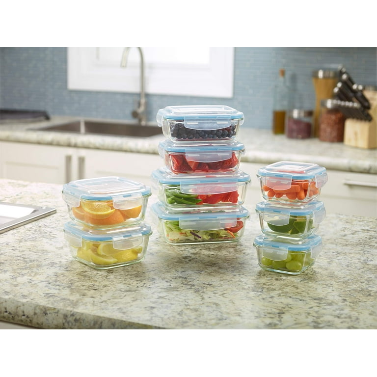 AILTEC Glass Food Storage Containers with Lids, [18 Piece] Meal Prep  Containers for Food Storage , BPA Free & Leak Proof (9 Lids & 9 Containers)