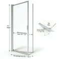 thumbnail image 6 of Basco A005-11Ob Sopora 70-1/2" High X 34-1/2" Wide Hinged Framed Shower Door - Silver, 6 of 7