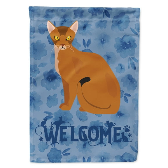 Abyssinian Cat Welcome Garden Flag