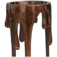thumbnail image 5 of DecMode 3 Candle Copper Aluminum Metal Abstract Drip Candle Holder with Melting Designed Legs, Set of 3, 5 of 12