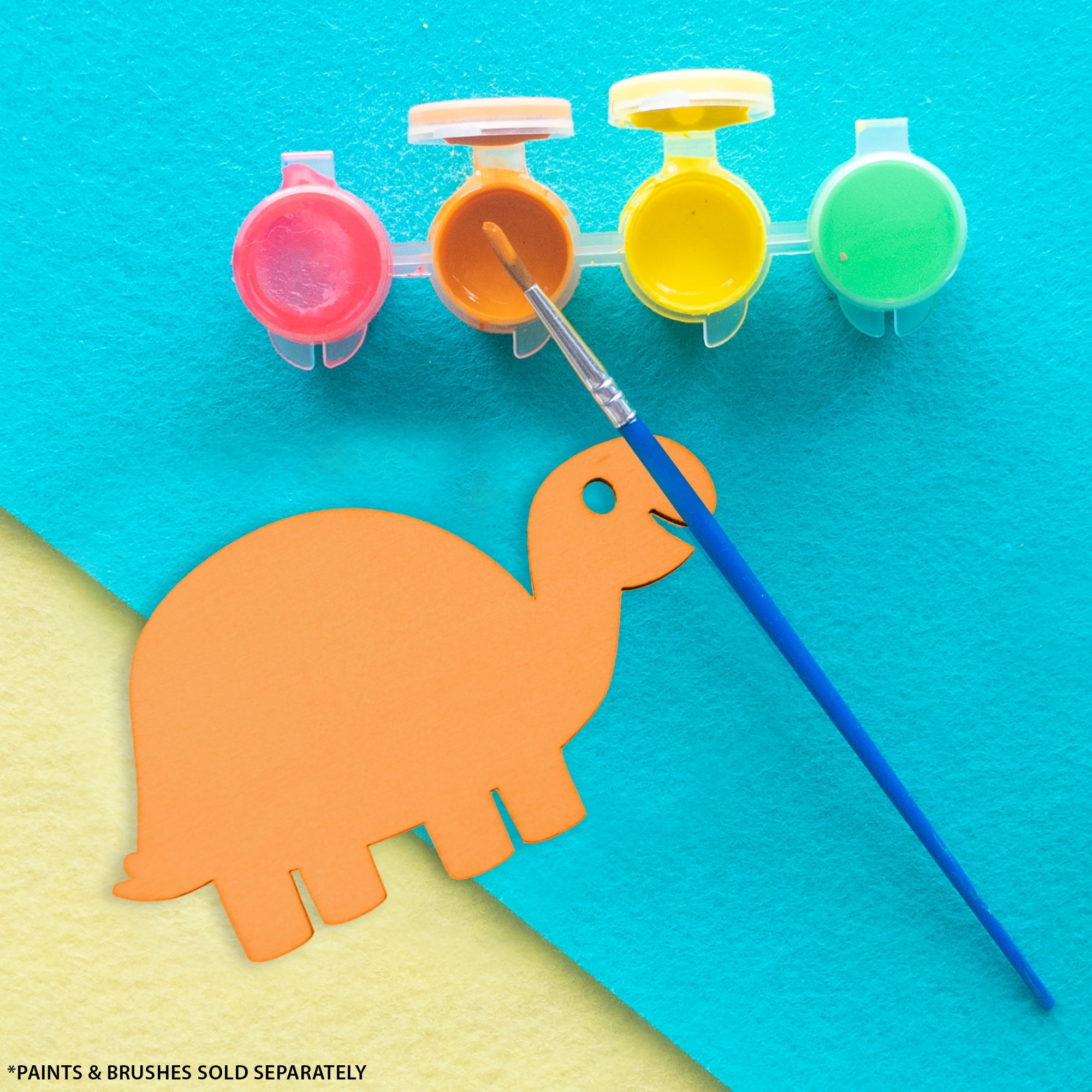 Hello Hobby Wood Turtle Shape, Ready to Decorate Die Cut Shape, 4 in. x 2.28 in.