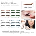 thumbnail image 4 of 20 Pairs Reusable Colored Eyeliners Stickers Set, Self-Adhesive Glitter Eye-Liners Stickers for Eyes, Shiny Three-Dimensional Eye Line Strip Sticker Kit for Women Eyes Makeup, Orange+Green+Blue+Black, 4 of 7