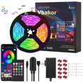 thumbnail image 1 of Led Strip Lights 32.8Ft Continuous 10M/Roll Led Tape Lights,5050 RGB Color Changing Led Rope Lights, 300LEDs, Phone APP Control, Music Sync Led Lights for Bedroom (APP+Remote+Mic+3 Button Switch), 1 of 7