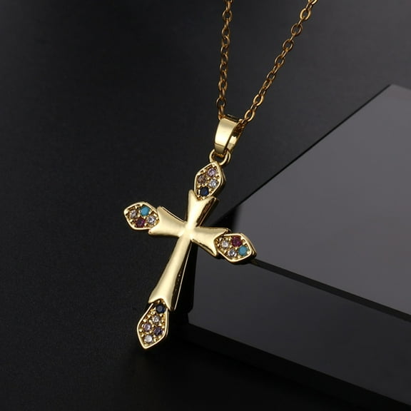 Cross Pendant Necklace for Women Miniature Zircon for Women Jewelry Valentines Day
