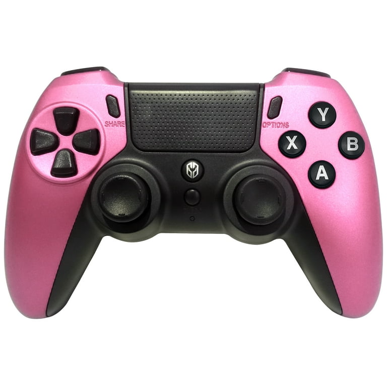 Ghost Gear PS4 Pro Controller Gamepad Metallic Pink High Speed Wired Connectivity Four Programmable Rear Triggers Zero Latency Gameplay Made