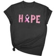 thumbnail image 2 of Women Skull Pink Ribbon Calavera Breast Cancer Short Sleeve T-Shirt Funky Cancer Awareness Gifts Tee Tops, 2 of 3
