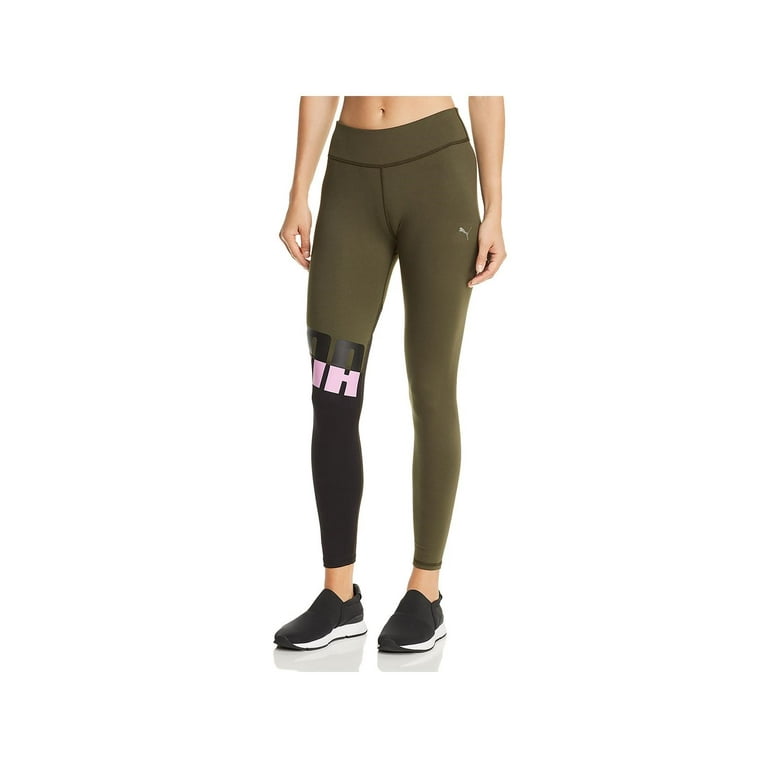 Puma Womens All Me Logo Running Athletic Tights Walmart