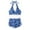Blue, variant on Gswybco Summer Bikini Set for Women 2PC Split Swimsuit Set High Waist Swim Shorts Neck Hanging Beachwear Sporty Training Bathing Swimwear with Sports Bra