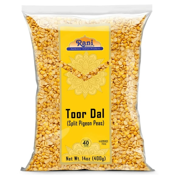 Rani Toor Dal (Split Pigeon Peas) 14oz (400g) ~ All Natural | Gluten Friendly | NON-GMO | Kosher | Vegan | Indian Origin