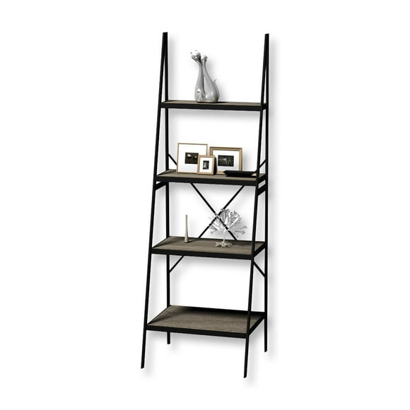 ITY International - 4 Tier Industrial Style Shelving Unit, Made of MDF, 23.6"x19.7"x70.9", Taupe Gray
