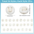 thumbnail image 2 of 1 Box 8mm 52Pcs Letter Shell Beads Shells Beads Natural Alabet White A to Z Letters Spell Name Conch Summer Loose Spacer for Crafts Jewelry Making DIY Bracelet Necklace Supplies Handmade, 2 of 5